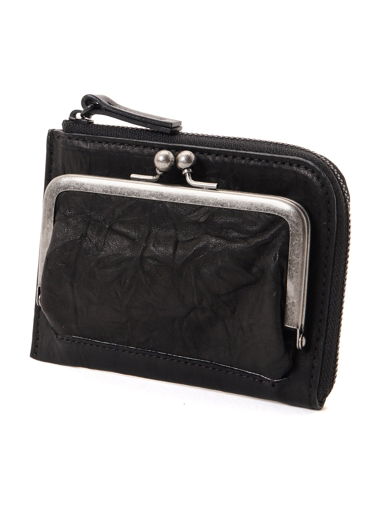 SOFT LEATHER L-SHAPE METAL CLASP WALLET
