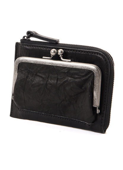 SOFT LEATHER L-SHAPE METAL CLASP WALLET