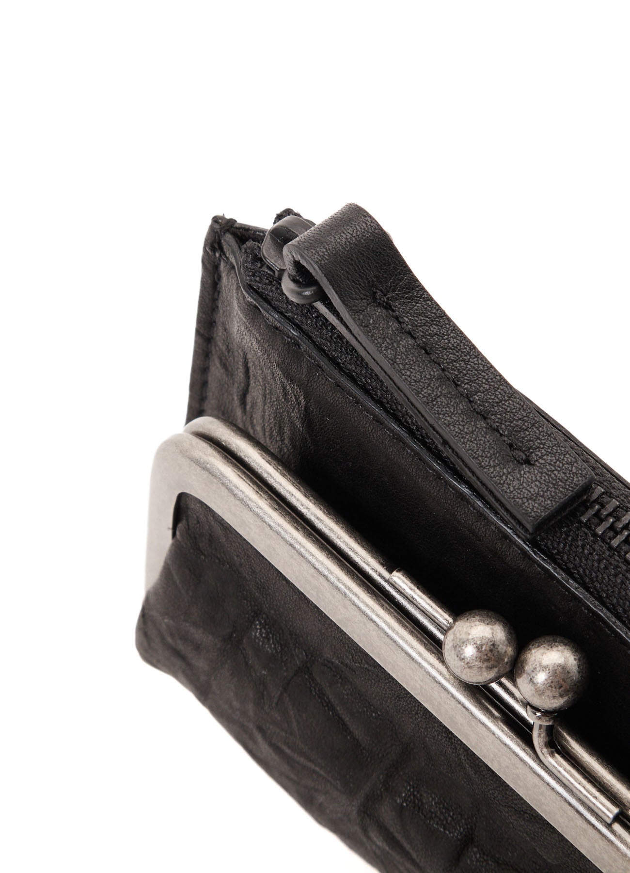 SOFT LEATHER L-SHAPE METAL CLASP WALLET