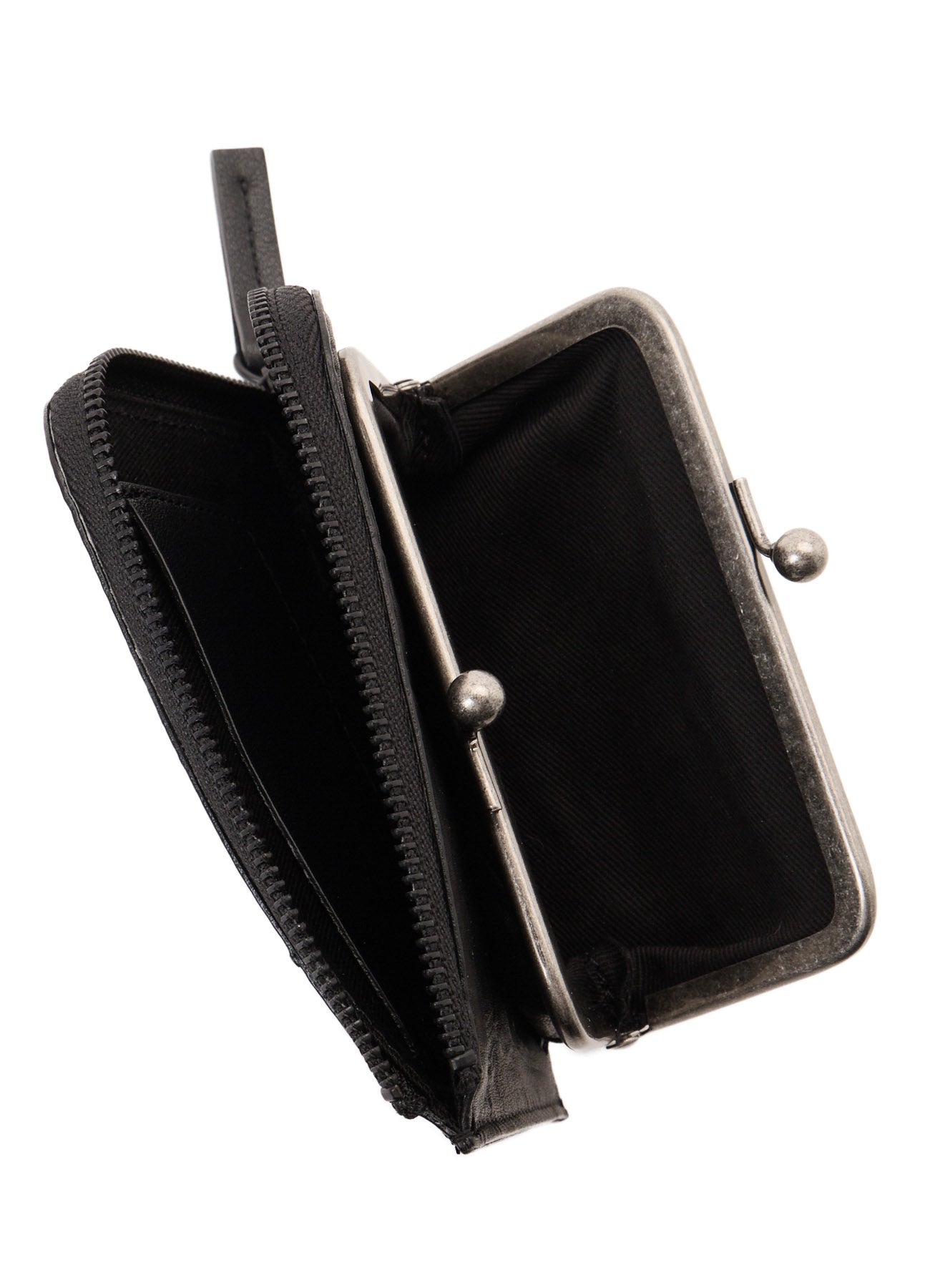 SOFT LEATHER L-SHAPE METAL CLASP WALLET