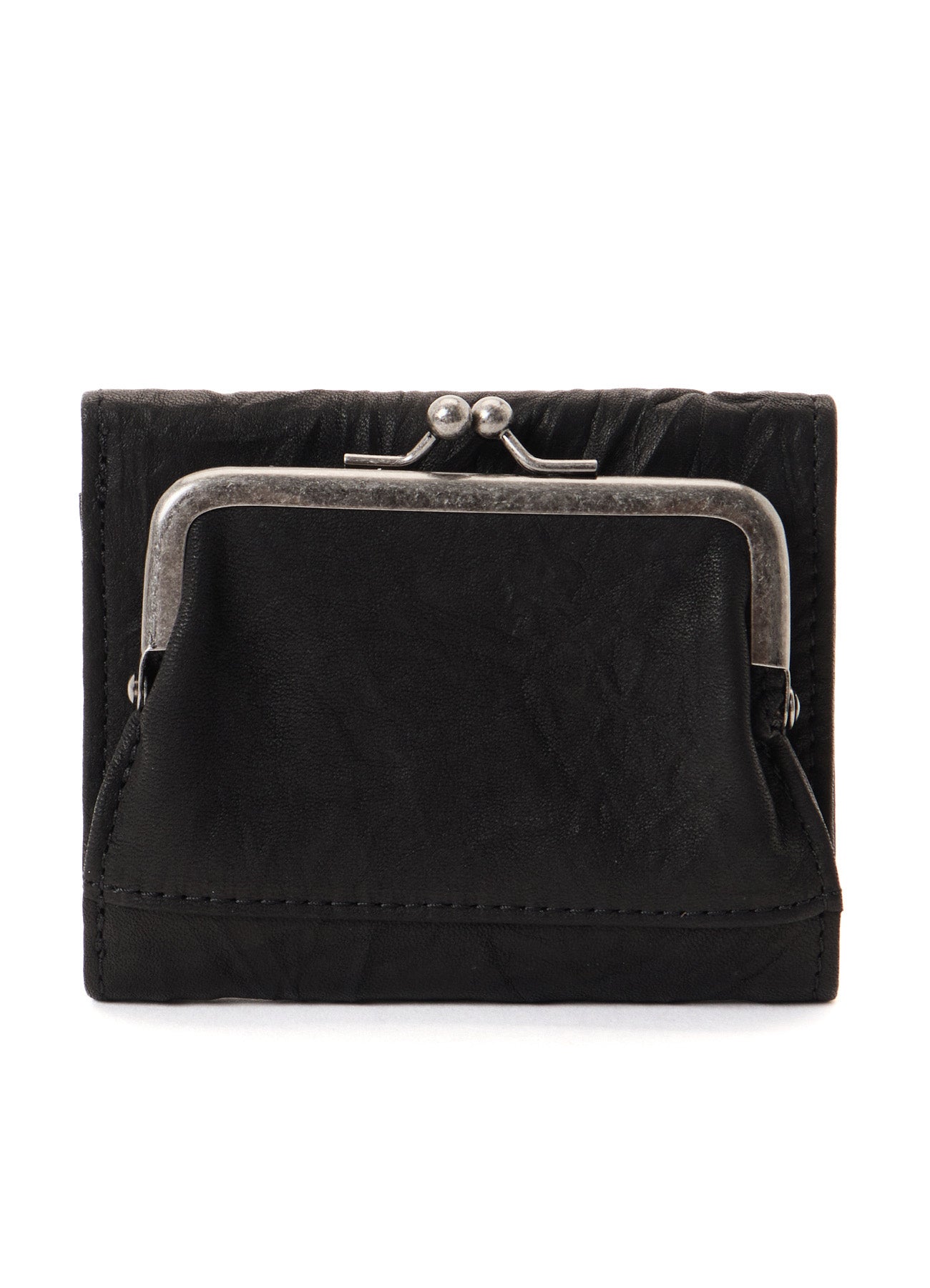 SOFT LEATHER MNI FOLDED METAL CLASP WALLET
