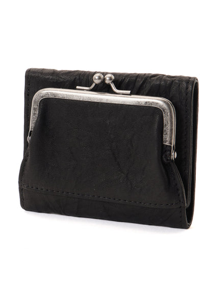 SOFT LEATHER MNI FOLDED METAL CLASP WALLET