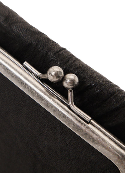 SOFT LEATHER MNI FOLDED METAL CLASP WALLET