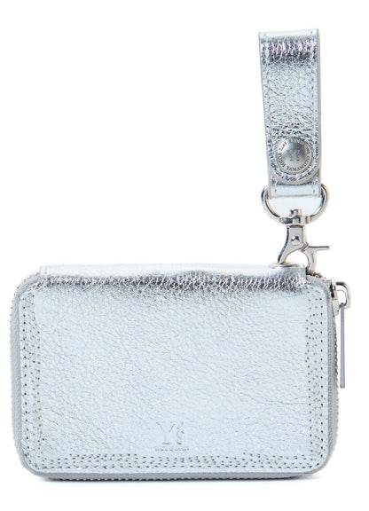 SEMI MATTE LEATHER RANDOM STITCH KEY CASE