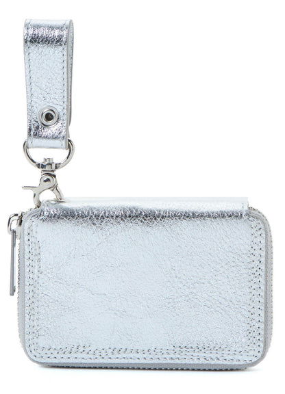 SEMI MATTE LEATHER RANDOM STITCH KEY CASE