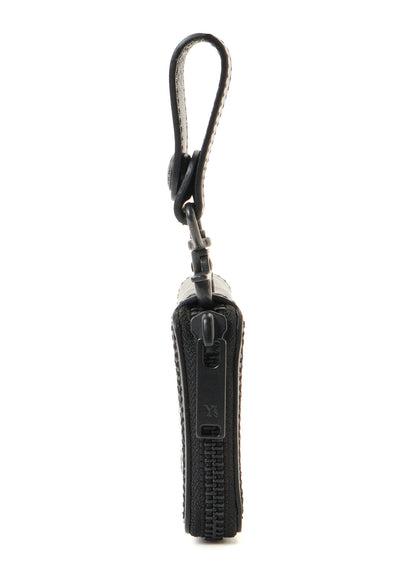 SEMI MATTE LEATHER RANDOM STITCH KEY CASE