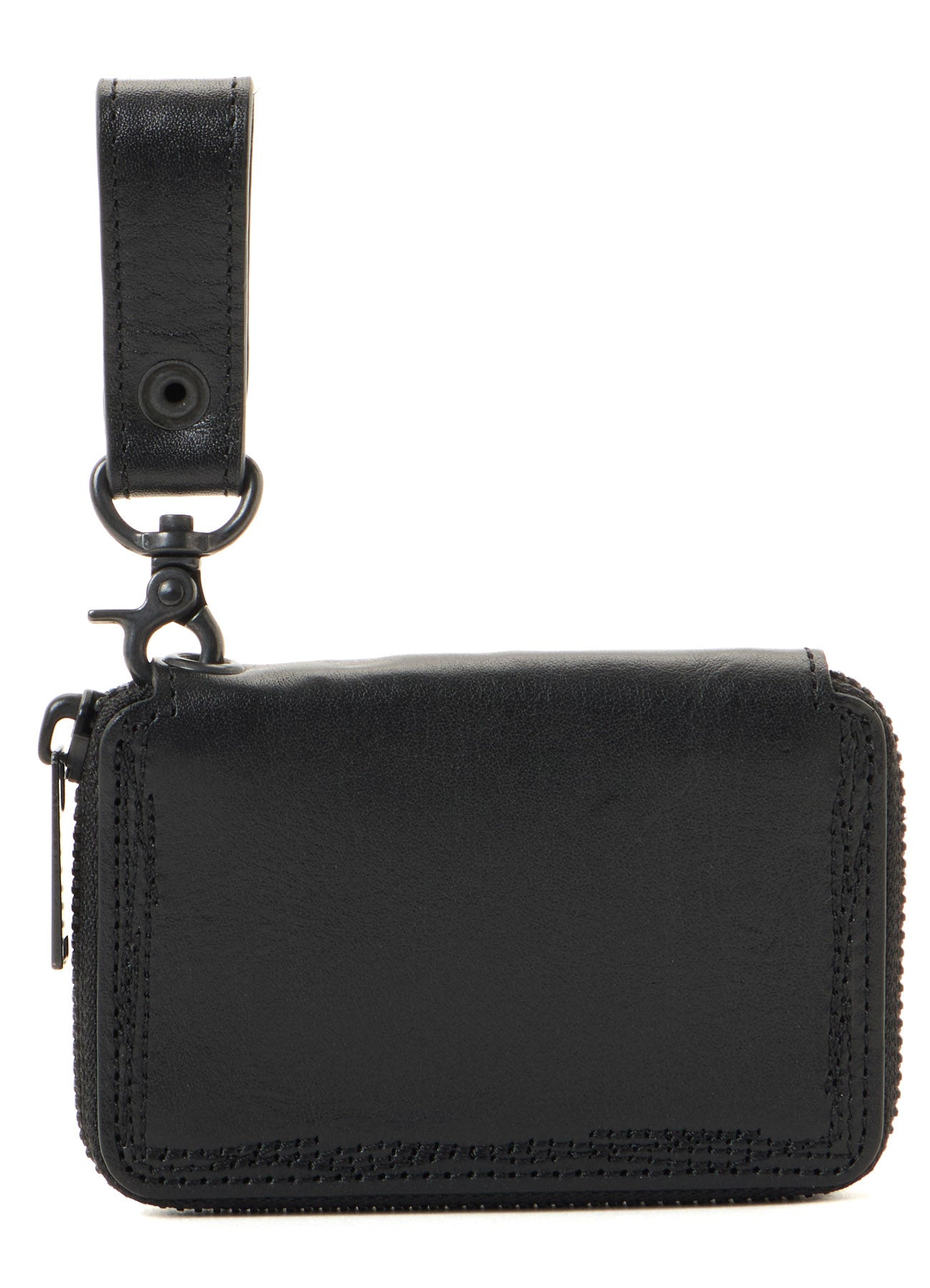 SEMI MATTE LEATHER RANDOM STITCH KEY CASE