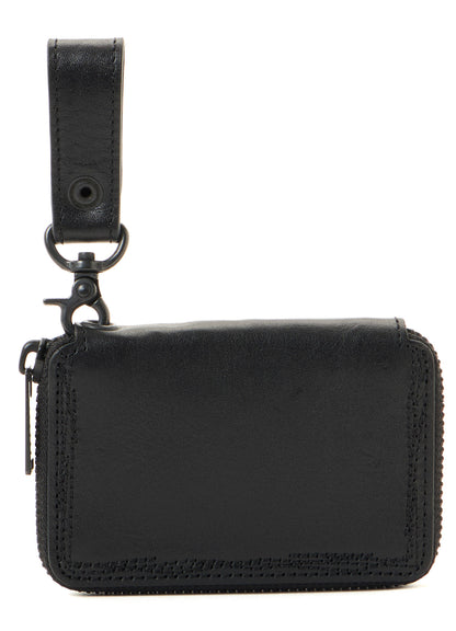 SEMI MATTE LEATHER RANDOM STITCH KEY CASE