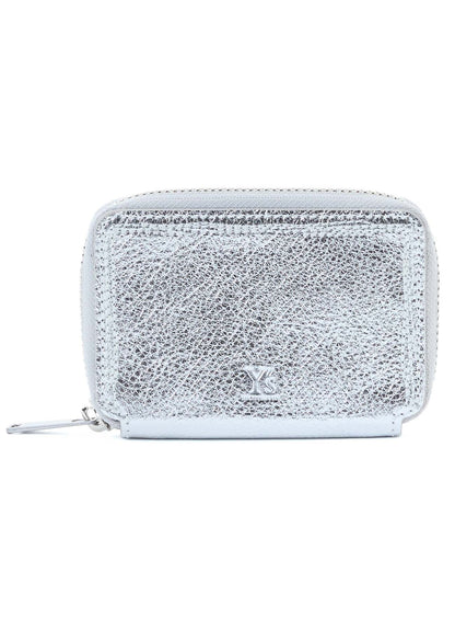 SEMI MATTE LEATHER RANDOM STITCH MINI WALLET