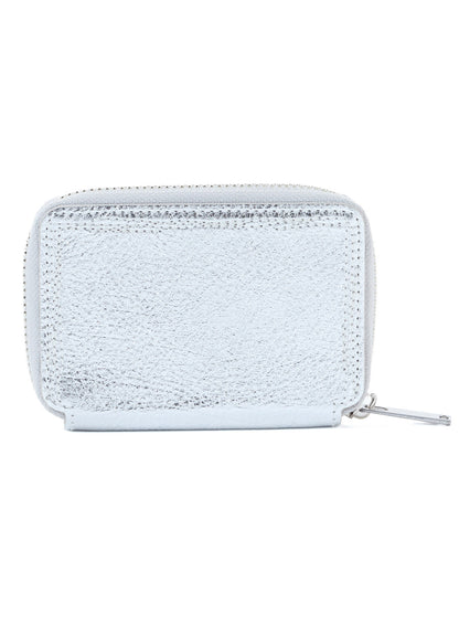 SEMI MATTE LEATHER RANDOM STITCH MINI WALLET