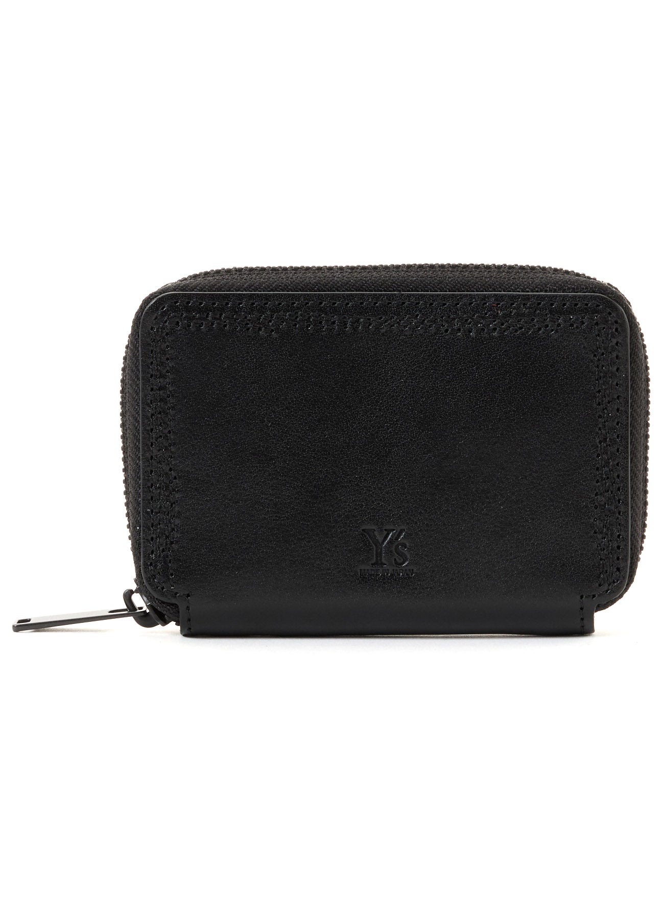 SEMI MATTE LEATHER RANDOM STITCH MINI WALLET