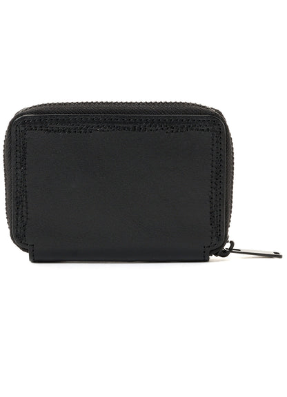 SEMI MATTE LEATHER RANDOM STITCH MINI WALLET