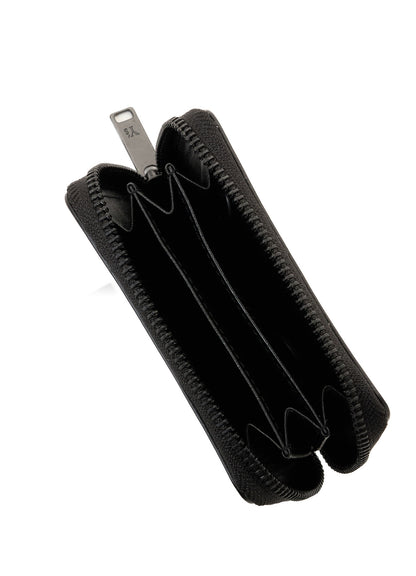 SEMI MATTE LEATHER RANDOM STITCH MINI WALLET