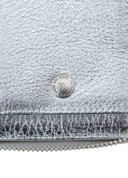 SEMI MATTE LEATHER RANDOM STITCH TRI-FOLD WALLET