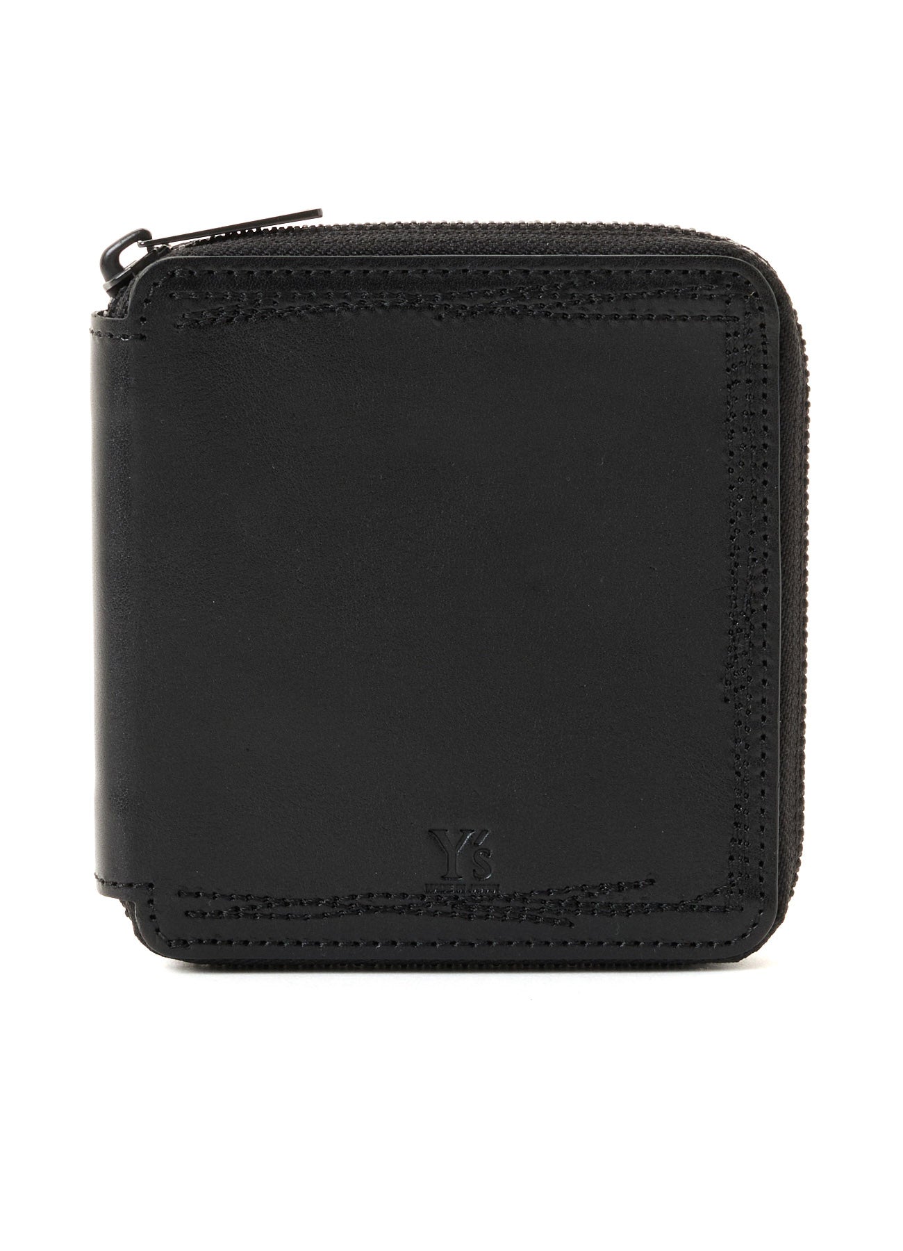 SEMI MATTE LEATHER RANDOM STITCH TRI-FOLD WALLET