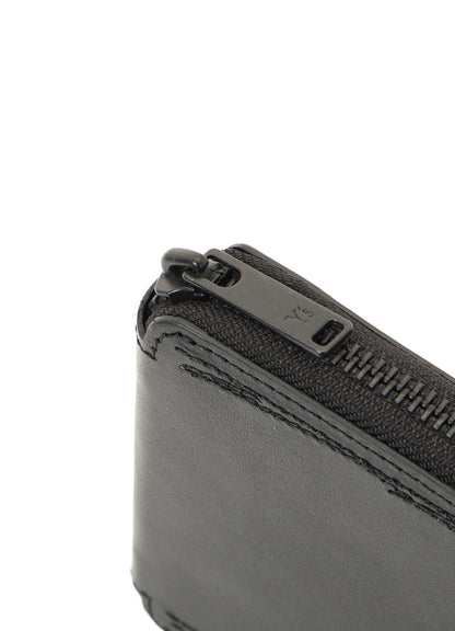 SEMI MATTE LEATHER RANDOM STITCH TRI-FOLD WALLET