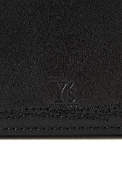 SEMI MATTE LEATHER RANDOM STITCH TRI-FOLD WALLET
