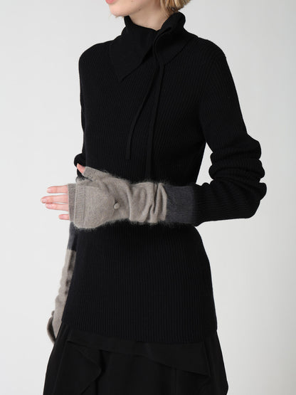 CASHMERE COLOR BLOCKING ARM WARMER