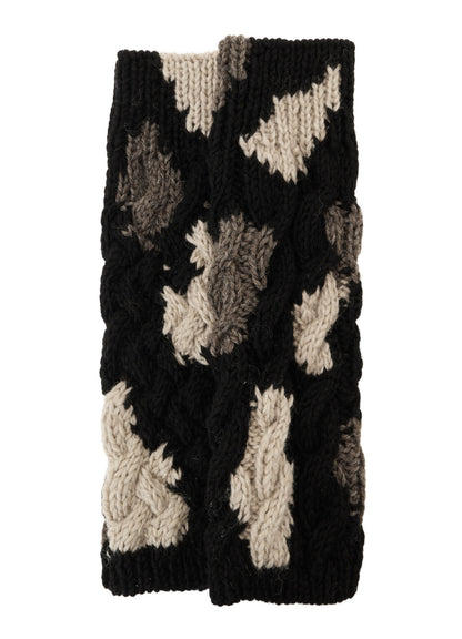 ANIMAL PATTERN HAND-KNIT ARM WARMER