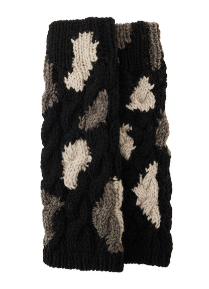 ANIMAL PATTERN HAND-KNIT ARM WARMER