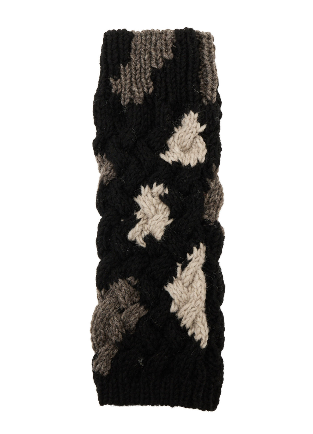 ANIMAL PATTERN HAND-KNIT ARM WARMER