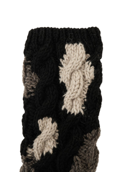 ANIMAL PATTERN HAND-KNIT ARM WARMER