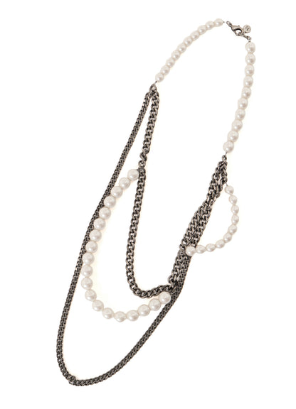 PEARL AND CHAIN NECKLACE