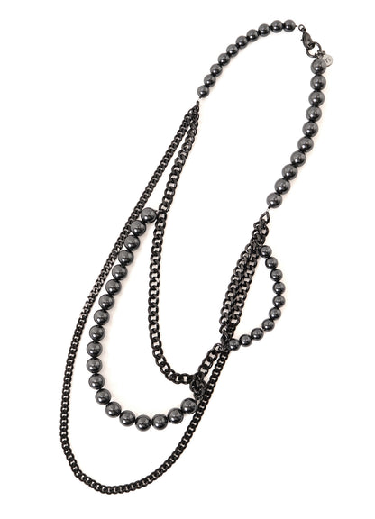 PEARL AND CHAIN NECKLACE