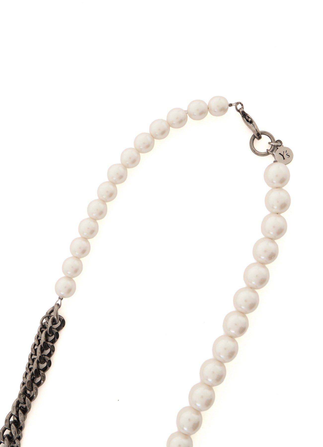 PEARL AND CHAIN LONG NECKLACE