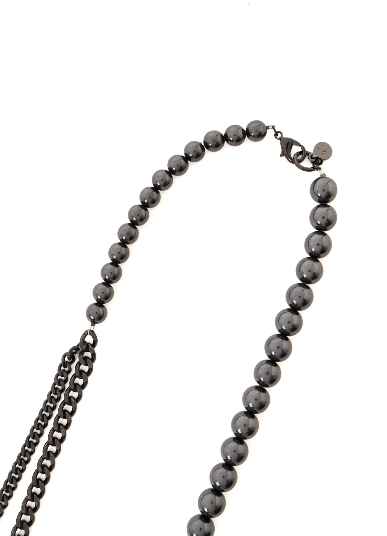 PEARL AND CHAIN LONG NECKLACE