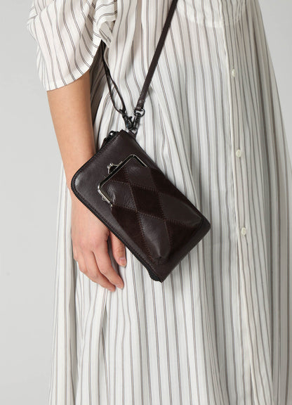 COW LEATHER ZIP PURSE