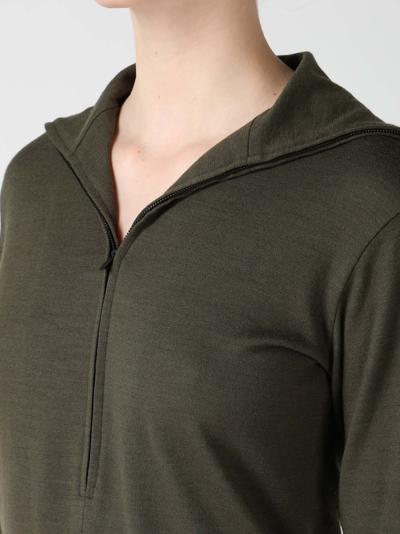 WOOL MILLED WASHABLE JERSEY HIGH NECK PULLOVER – THE SHOP YOHJI