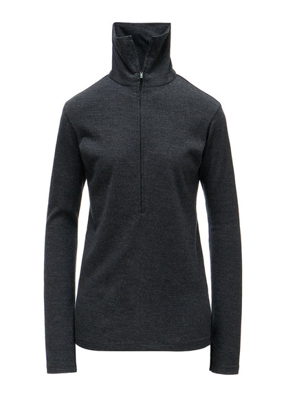 WOOL MILLED WASHABLE JERSEY HIGH NECK PULLOVER