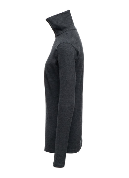 WOOL MILLED WASHABLE JERSEY HIGH NECK PULLOVER