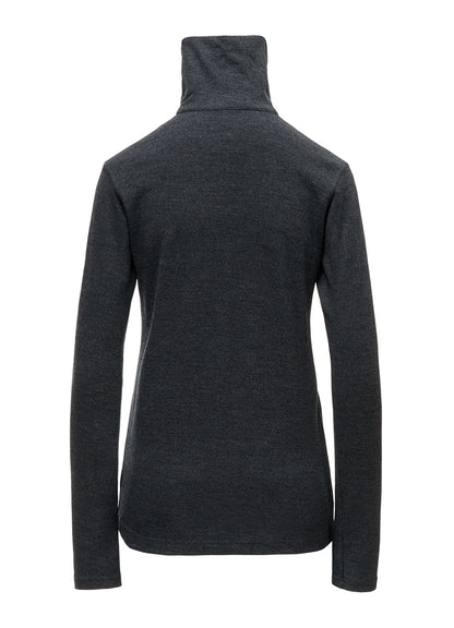 WOOL MILLED WASHABLE JERSEY HIGH NECK PULLOVER