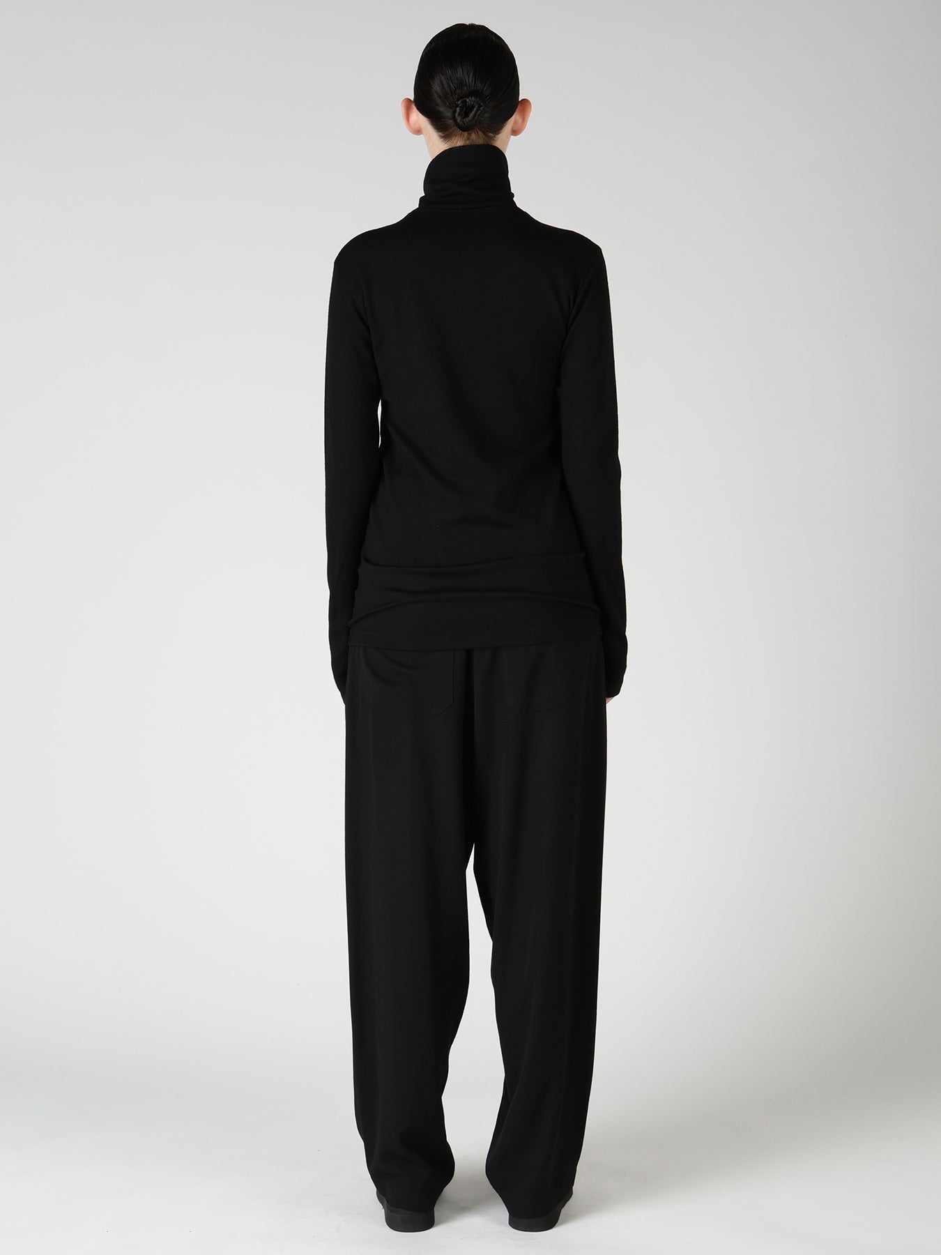 WOOL MILLED WASHABLE JERSEY HIGH NECK PULLOVER – THE SHOP YOHJI