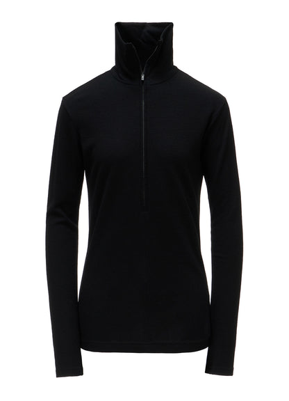 WOOL MILLED WASHABLE JERSEY HIGH NECK PULLOVER