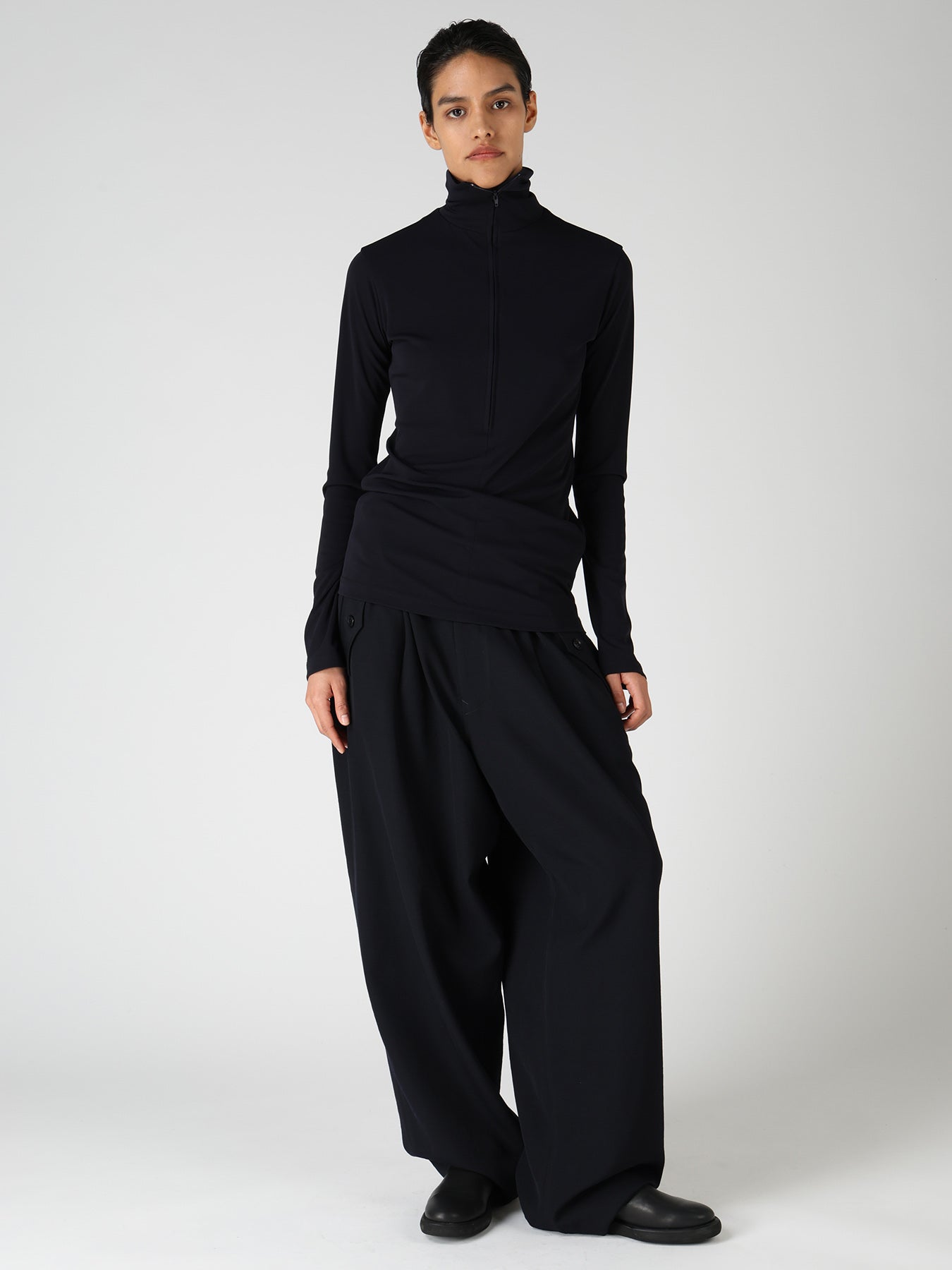 TA/PE DRY ZIP-UP HIGH NECK PULLOVER
