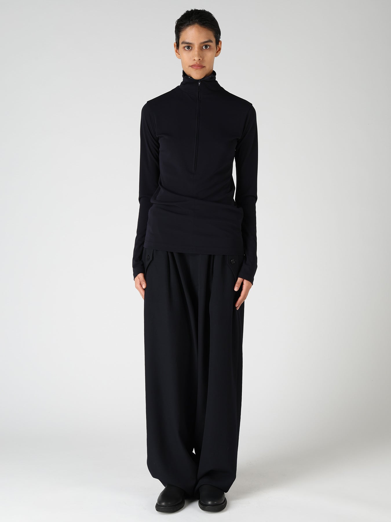 TA/PE DRY ZIP-UP HIGH NECK PULLOVER