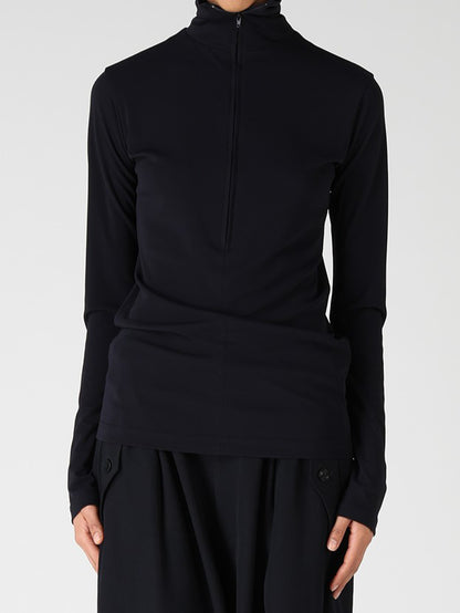 TA/PE DRY ZIP-UP HIGH NECK PULLOVER