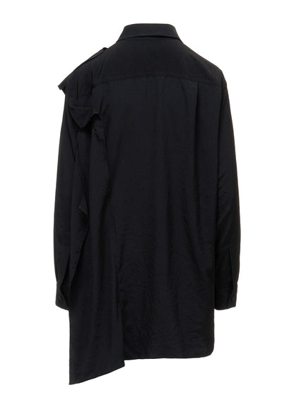 TA/PE CREPE DE CHINE FRONT DOUBLE CLOTH BLOUSE