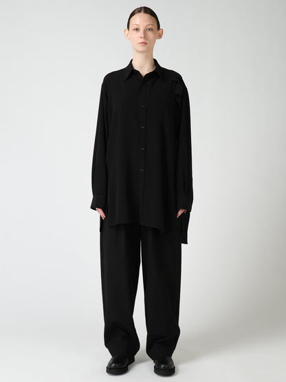 TA/PE CREPE DE CHINE FRONT DOUBLE CLOTH BLOUSE