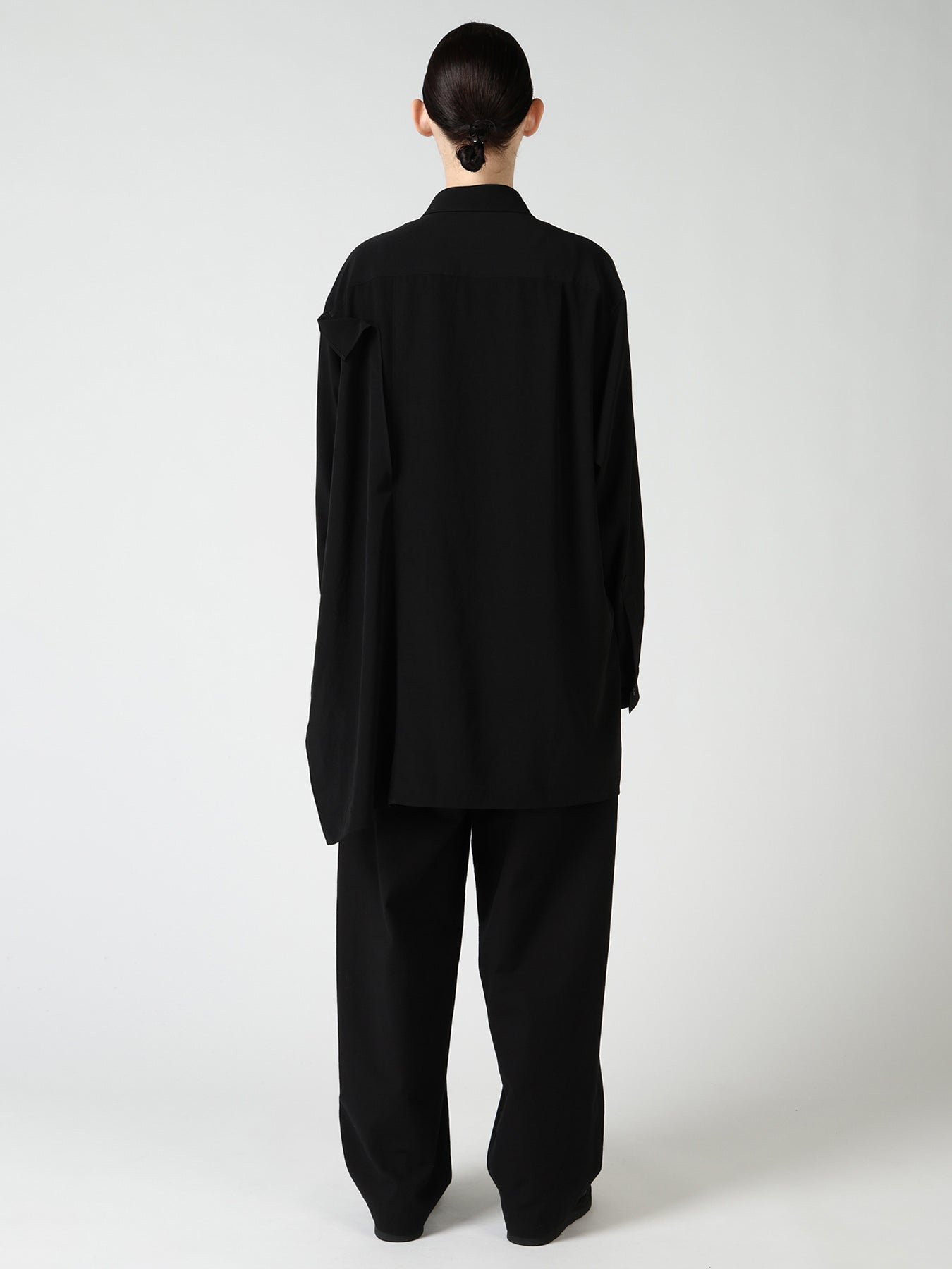 TA/PE CREPE DE CHINE FRONT DOUBLE CLOTH BLOUSE