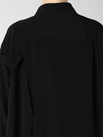TA/PE CREPE DE CHINE FRONT DOUBLE CLOTH BLOUSE