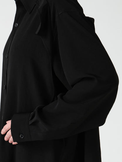 TA/PE CREPE DE CHINE FRONT DOUBLE CLOTH BLOUSE