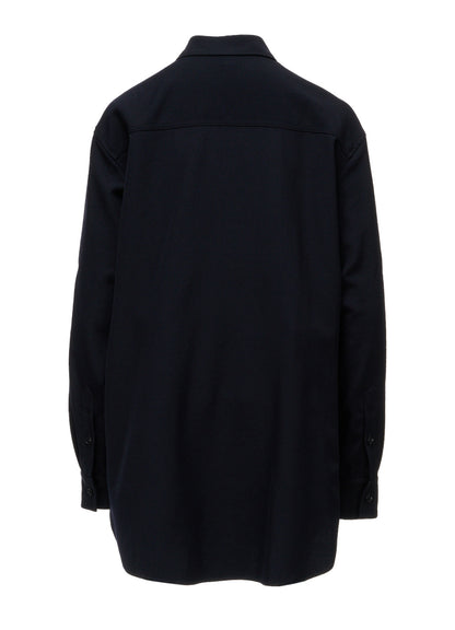 WOOL GABARDINE MILITARY SHIRT