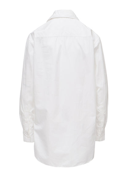 100/2 COTTON BROAD BOW COLLAR SHIRT