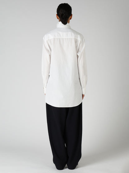 100/2 COTTON BROAD BOW COLLAR SHIRT