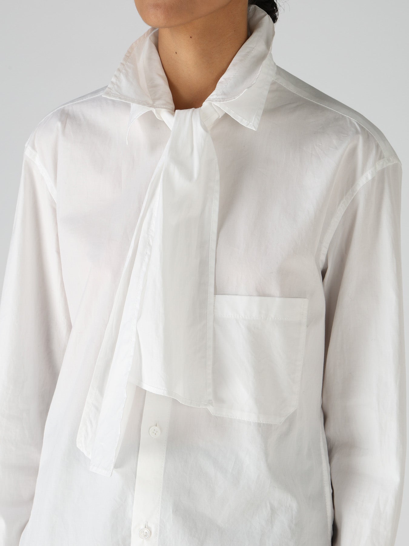 100/2 COTTON BROAD BOW COLLAR SHIRT