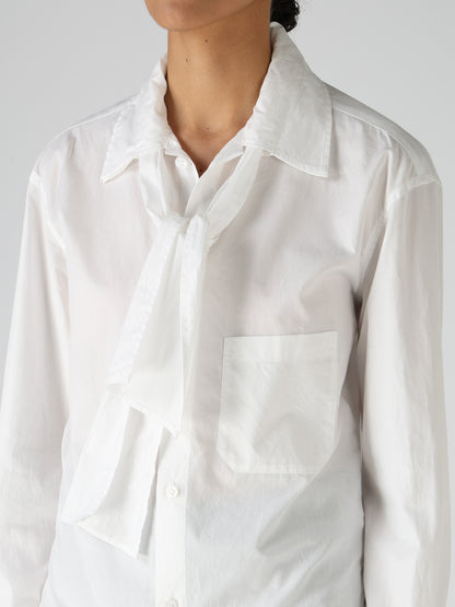 100/2 COTTON BROAD BOW COLLAR SHIRT